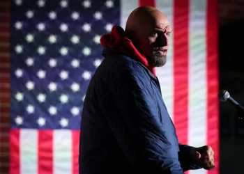 COLLEGEVILLE, PENNSYLVANIA - NOVEMBER 03: Lieutenant Governor of Pennsylvania and Democratic U.S. Senate candidate John Fetterman speaks at a campaign event at the headquarters of the International Brotherhood of Electrical Workers Local 88 November 3, 2022 in Collegeville, Pennsylvania. Fetterman faces Republican candidate Dr. Mehmet Oz in the midterm elections on November 8. (Photo by Win McNamee/Getty Images)