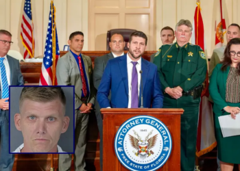 Attorney General James Uthmeier announces grand jury indictment and intent to seek the death penalty in child sexual battery case (Office of the Attorney General) / Nathan Holmberg (Hernando County Jail)