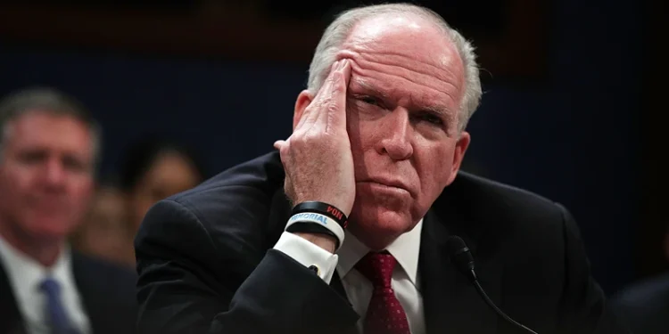 WASHINGTON, DC - MAY 23: Former Director of the U.S. Central Intelligence Agency (CIA) John Brennan testifies before the House Permanent Select Committee on Intelligence on Capitol Hill, May 23, 2017 in Washington, DC. Brennan is discussing the extent of Russia