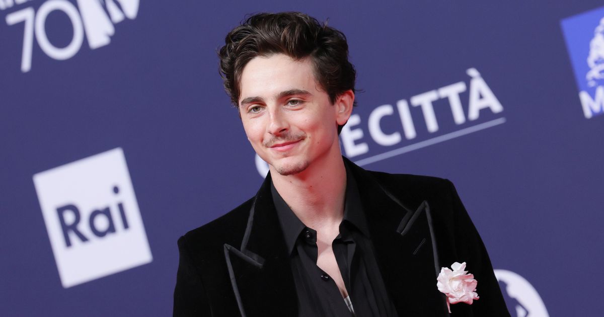 Timothee Chalamet attends the red carpet during the 70th David Di Donatello at Cinecitta Studios on May 7 in Rome, Italy.