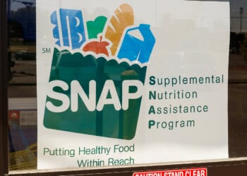 SNAP Sign Outside of Grocery Store