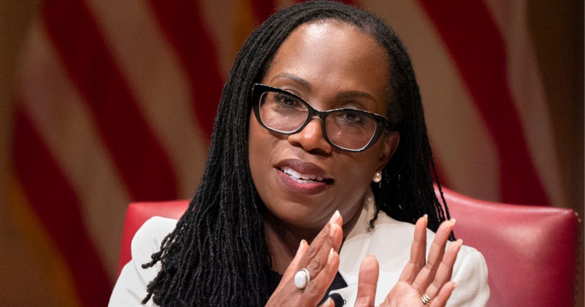 Supreme Court Associate Justice Ketanji Brown Jackson, seen in a February photo, committed another in a string of embarrassing gaffes Wednesday.