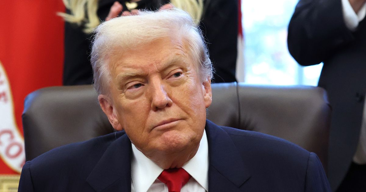 President Donald Trump looks on during the swearing-in ceremony of U.S. Ambassador to India Sergio Gor in the Oval Office of the White House on Nov. 10, 2025, in Washington, D.C.