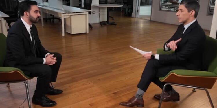 Mayor-elect Zohran Mamdani was nearly drowned out by police sirens as he talked with WPIX-TV's Dan Mannarino about cutting a NYPD program.