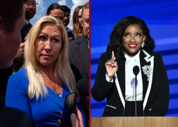 US Representative Jasmine Crockett, Democrat from Texas, speaks on the first day of the Democratic National Convention (DNC) at the United Center in Chicago, Illinois, on August 19, 2024. Vice President Kamala Harris will formally accept the party