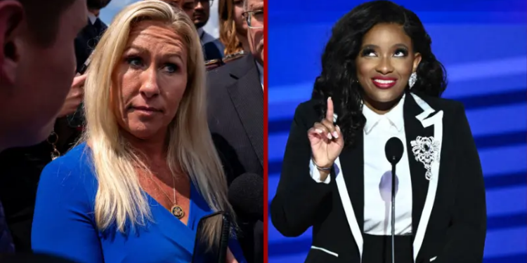 US Representative Jasmine Crockett, Democrat from Texas, speaks on the first day of the Democratic National Convention (DNC) at the United Center in Chicago, Illinois, on August 19, 2024. Vice President Kamala Harris will formally accept the party