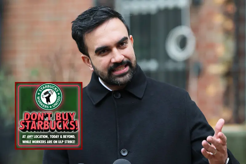 New York Mayor-Elect Zohran Mamdani gives brief remarks during a Veteran