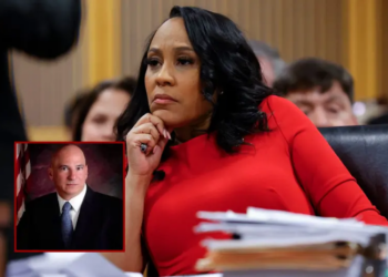 Fulton County District Attorney Fani Willis looks on during a hearing in the case of the State of Georgia v. Donald John Trump at the Fulton County Courthouse on March 1, 2024, in Atlanta, Georgia. The hearing is to determine whether Fulton County District Attorney Fani Willis should be removed from the case because of a relationship with Nathan Wade, special prosecutor she hired in the election interference case against former President Donald Trump. (Photo by Alex Slitz-Pool/Getty Images) / Director Peter J. Skandalakis (Georgia Criminal Justice Coordinating Council)