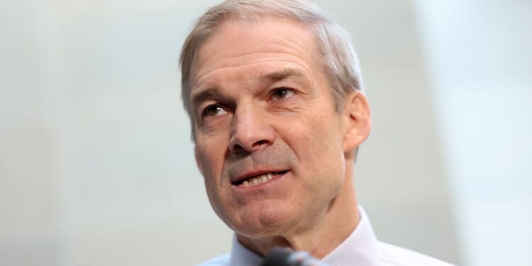 GOP Rep. Jim Jordan of Ohio, seen in a 2022 photo, said the Biden Department of Justice spied on him for over two years.
