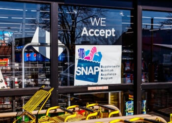 SNAP Poster Outside of Grocery Store