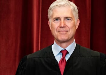 Supreme Court Associate Justice Neil Gorsuch is pictured in a 2021 file photo.