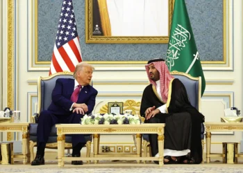 RIYADH, SAUDI ARABIA - MAY 13: U.S. President Donald Trump meets with Saudi Crown Prince Mohammed bin Salman during a “coffee ceremony” at the Saudi Royal Court on May 13, 2025, in Riyadh, Saudi Arabia. Trump begins a multi-nation tour of the Gulf region focused on expanding economic ties and reinforcing security cooperation with key U.S. allies. (Photo by Win McNamee/Getty Images)
