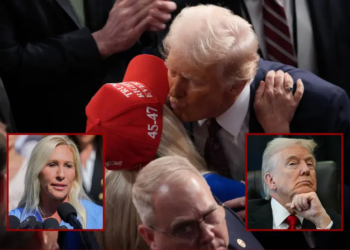 U.S. President Donald Trump kisses Rep. Marjorie Taylor Greene (R-GA) after addressing a joint session of Congress at the U.S. Capitol on March 04, 2025 in Washington, DC. President Trump was expected to address Congress on his early achievements of his presidency and his upcoming legislative agenda. (Photo by Andrew Harnik/Getty Images) / U.S. Representative Marjorie Taylor Greene (R-GA) speaks at a press conference alongside alleged victims of Jeffrey Epstein at the U.S. Capitol in Washington, D.C. on September 3, 2025, announcing the Epstein Files Transparency Act, which calls for the release of all unclassified documents in the Jeffrey Epstein case. (Photo by Bryan Dozier / Middle East Images via AFP) (Photo by BRYAN DOZIER/Middle East Images/AFP via Getty Images) / US President Donald Trump looks on during an event about pharmaceutical drugs in the Oval Office of the White House in Washington, DC on November 6, 2025. Trump announced deals Thursday with pharmaceutical giants Eli Lilly and Novo Nordisk to lower the prices of some popular weight-loss drugs. Both companies "have agreed to offer their most popular GLP-1 weight-loss drug," Trump said, "at drastic discounts." (Photo by ANDREW CABALLERO-REYNOLDS / AFP) (Photo by ANDREW CABALLERO-REYNOLDS/AFP via Getty Images)