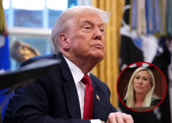U.S. President Donald Trump delivers remarks during a meeting with New York City Mayor-elect Zohran Mamdani in the Oval Office of the White House on November 21, 2025 in Washington, DC. Trump congratulated Mamdani on his election win as the two political opponents met to discuss policies for New York City, including affordability, public safety, and immigration enforcement. (Photo by Andrew Harnik/Getty Images) / Chair of the Subcommittee on Delivering On Government Efficiency (DOGE) U.S. Rep. Marjorie Taylor Greene (R-SC) presides over a hearing of the House Oversight Subcommittee in the U.S. Capitol on February 26, 2025 in Washington, DC. The subcommittee held the hearing to hear from witnesses on U.S. foreign aid. (Photo by Anna Moneymaker/Getty Images)