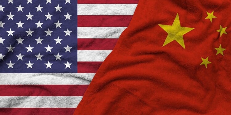 China-US Flags