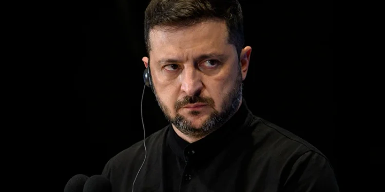 ROME, ITALY - JULY 10: Ukrainian President Volodymyr Zelensky and Italian Prime Minister Giorgia Meloni (not in picture) hold a joint press conference during the Ukraine Recovery Conference 2025 (URC2025) at Roma Convention Center La Nuvola, on July 10, 2025 in Rome, Italy. The fourth annual Ukraine Recovery Conference is taking place in Rome on July 10-11, bringing together governments and organizations from the international community committed to the long-term reconstruction of Ukraine, amid Russia