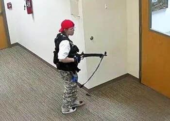 A screengrab of video for Audrey Hale during the horrific shooting at The Covenant School on March 27th, 2023. Photo via X @truecrimeupdates