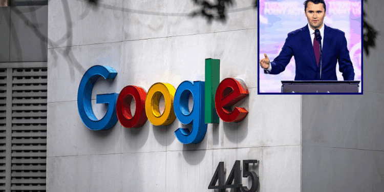 (Background) The Google logo is pictured at the company