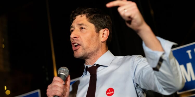 Minneapolis Mayor Jacob Frey speaks at an election night party on Nov. 4, 2025, in Minneapolis, Minnesota.
