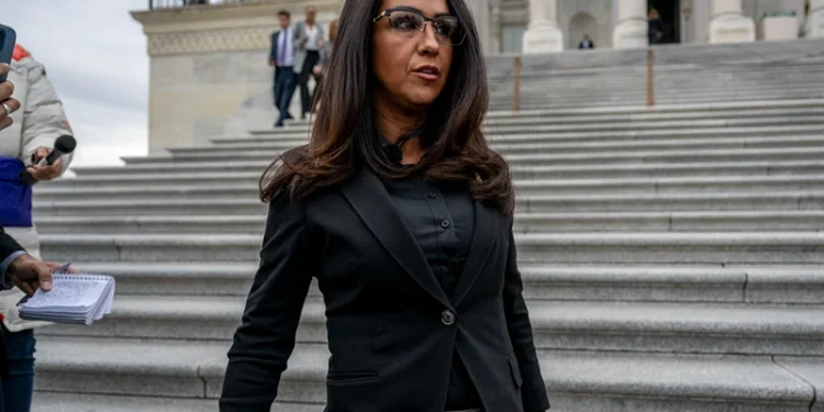 US Representative Lauren Boebert, Republican of Colorado, leaves the US Capitol following a House vote on the "Epstein Files Transparency Act" in Washington, DC on November 18, 2025. US lawmakers voted overwhelmingly on Tuesday for releasing government files on convicted sex offender Jeffrey Epstein, after President Donald Trump dropped his opposition to opening the books on a scandal that has roiled politics, law enforcement and the country