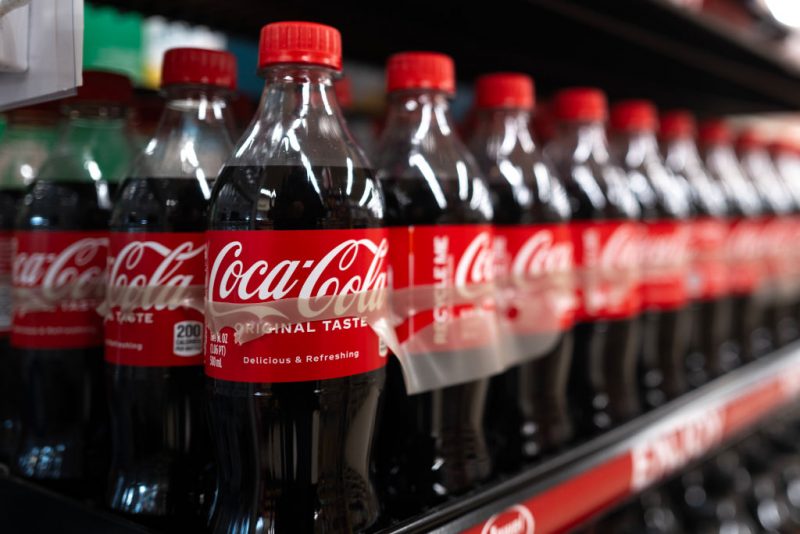 CHICAGO, ILLINOIS - DECEMBER 11: Coca-Cola soft drinks are offered for sale at a grocery store on December 11, 2024 in Chicago, Illinois. Coca-Cola is one of several companies named in a lawsuit that accuses major food companies of marketing ultra-processed and addictive foods to children. (Photo by Scott Olson/Getty Images)
