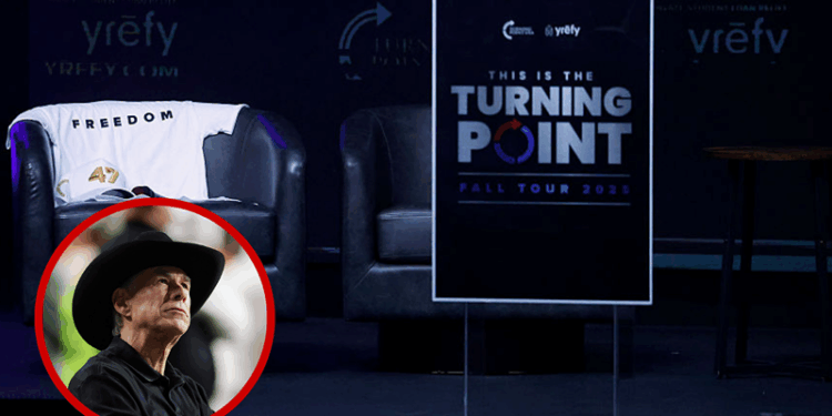 (L)Texas Governor Greg Abbott looks on from the sidelines during the third quarter of a game between the Texas A&M Aggies and the Texas Longhorns at Darrell K Royal-Texas (Background)Memorial Stadium in Austin, Texas. (Photo by Alex Slitz/Getty Images) A chair with a shirt and hat honoring the late Charlie Kirk is seen on stage during a Turning Point USA event at the University of California, Berkeley (UC Berkeley) in Berkeley, California. Two months after Turning Point USA founder Charlie Kirk was killed, the tour made a stop in California at UC Berkeley. (Photo by Justin Sullivan/Getty Images)