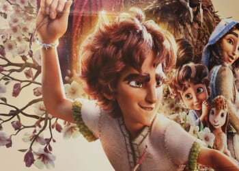 A poster for "David" is displayed Saturday at a dine-in theater in Franklin, Tennessee.