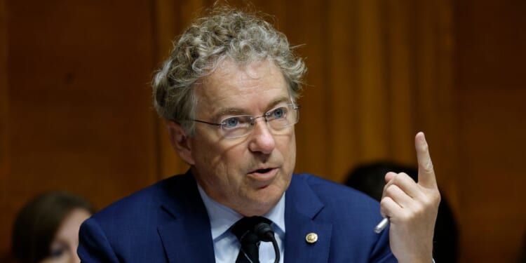 Sen. Rand Paul speaks during a the Senate Committee on Health, Education, Labor, and Pensions hearing in the Dirksen Senate Office Building on Sept. 17, 2025, in Washington, D.C.