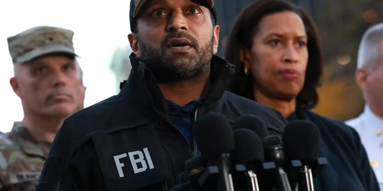 WASHINGTON, DC - NOVEMBER 26: FBI Director Kash Patel, joined by Washington, DC Mayor Muriel Bowser, speaks to the media following the shooting of two National Guard soldiers on November 26, 2025 in Washington, DC. Two West Virginia National Guard members were shot blocks from the White House. (Photo by Anna Moneymaker/Getty Images)