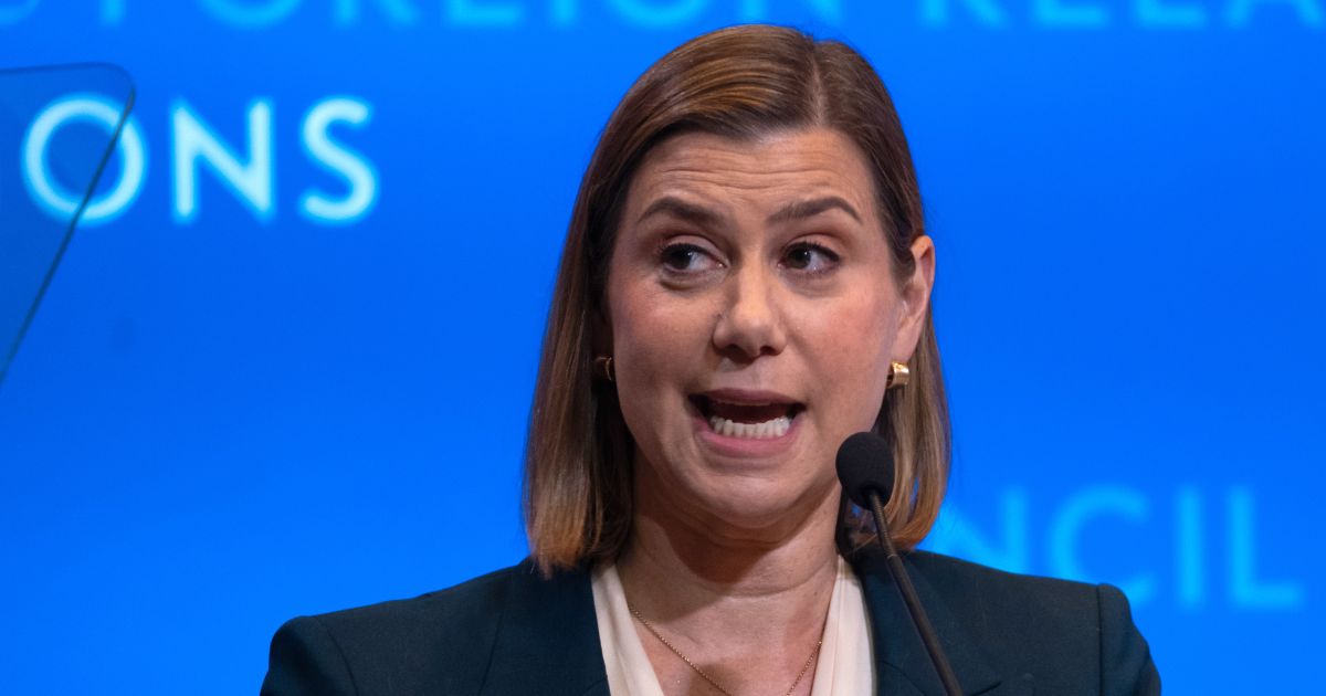 Sen. Elissa Slotkin, a Democrat from Michigan, delivers a speech on national security at the Council of Foreign Relations on Sept. 5, 2025, in New York City.