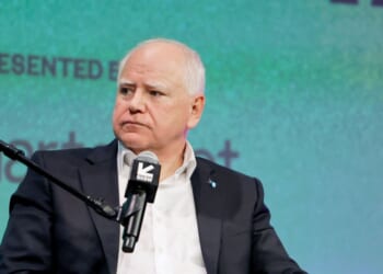 Tim Walz speaks onstage during the 2025 SXSW Conference and Festival at the Austin Convention Center on March 8, 2025, in Austin, Texas.