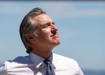 Gavin Newsom is having fun