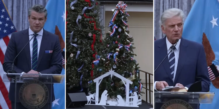 Hegseth and Franklin Graham Preach Gospel at Pentagon Christmas Service: 'Jesus Took Our Shame'
