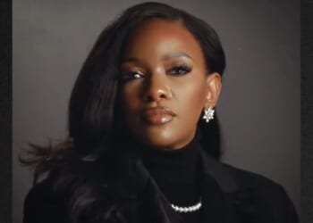 The bizarre ad features nothing but a shot of Crockett with clips of President Donald Trump saying negative things about her.