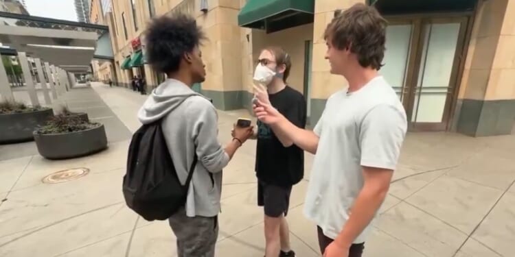 When a woke young interview subject told YouTube influencer Nick Shirley "We deserve to be robbed," Shirley and his companions briefly took him up on the suggestion.