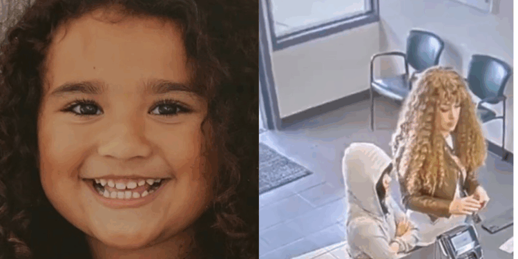 (L) A portrait of Melodee Buzzard (Photo: @CoffindafferFBI on X) / (R) A video shows Ashlee Buzzard (R) and Melodee Buzzard seen checking into a hotel wearing wigs. (Photo: FBIOmaha on X)