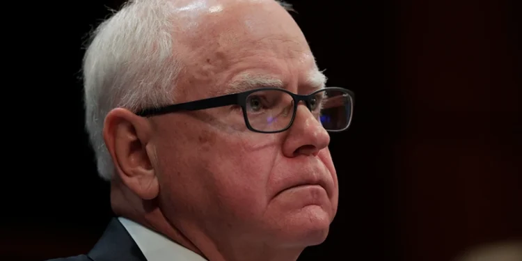 WASHINGTON, DC - JUNE 12: Minnesota Gov. Tim Walz listens during a hearing with the House Oversight and Accountability Committee at the U.S. Capitol on June 12, 2025 in Washington, DC. The committee held the hearing titled "A Hearing with Sanctuary State Governors" and questioned governors about their state immigration policies. (Photo by Anna Moneymaker/Getty Images)