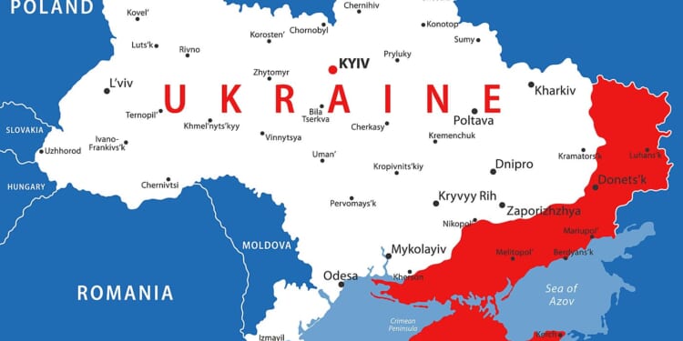 ukraine russia map