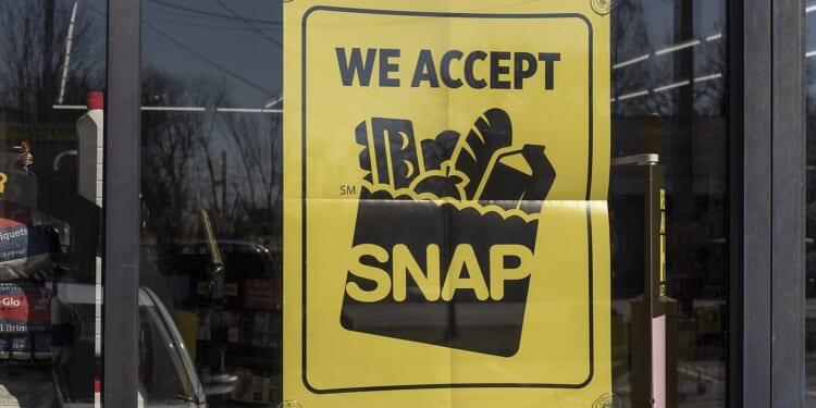 SNAP Sign Outside of Grocery Store