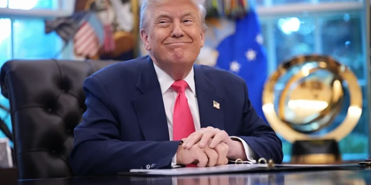 WASHINGTON, DC - AUGUST 14: U.S. President Donald Trump speaks in the Oval Office on August 14, 2025 in Washington, DC. Trump is expected to issue a proclamation on the 90th anniversary of Social Security and highlight his administration