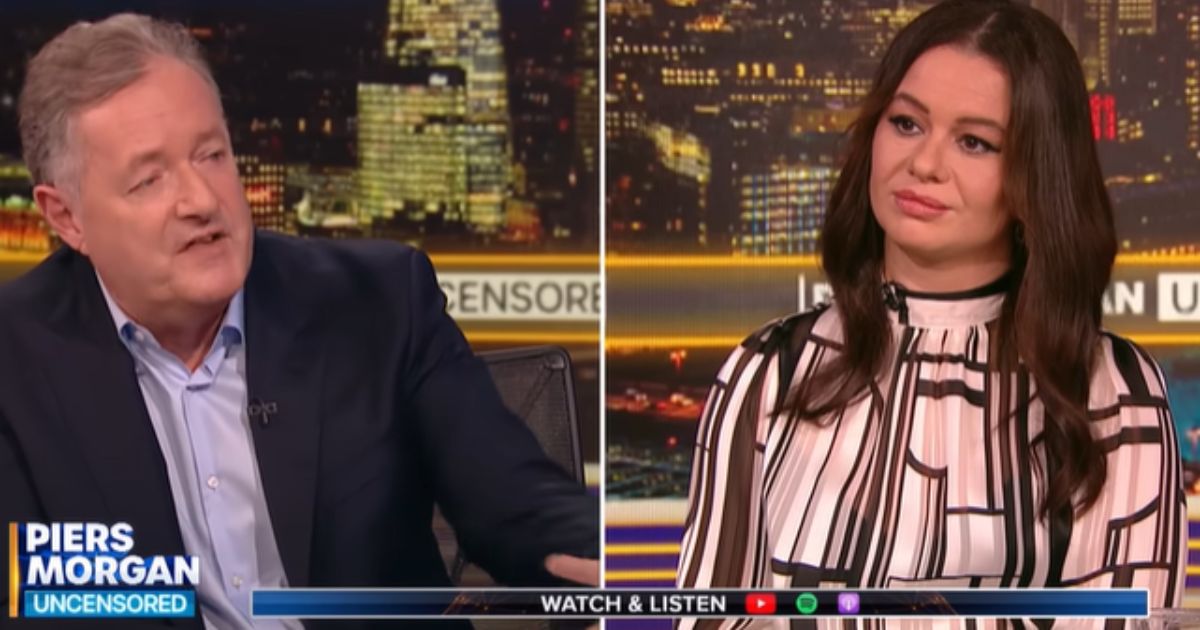 Piers Morgan interviewed Elizabeth Kinney, who was arrested in the United Kingdom while in the bath for allegedly sending a mean text message.