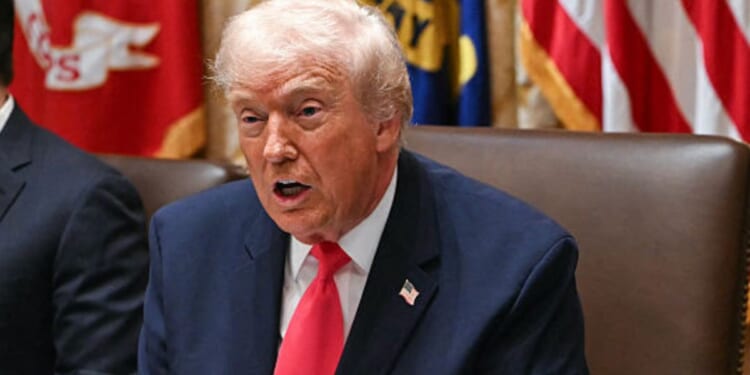 President Donald Trump speaks during a Cabinet meeting Tuesday at the White House in Washington, D.C.