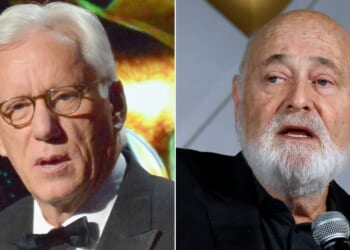 Actor James Woods, left, spoke warmly of his friendship with Rob Reiner, despite their political differences.