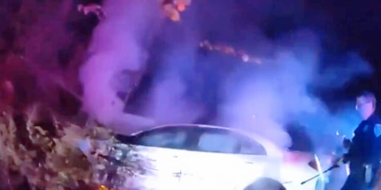 ‘Nothing But a Miracle’: Cops Save Unconscious Man From Burning Car With Seconds to Spare