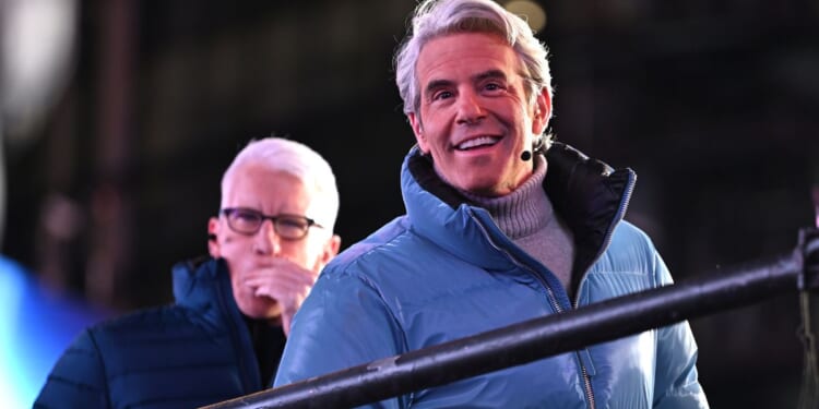 Anderson Cooper and Andy Cohen attend the Times Square New Year's Eve 2026 Celebration on Dec. 31, 2025 in New York City.