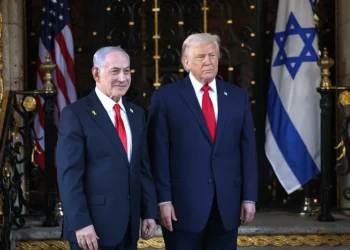 PALM BEACH, FLORIDA - DECEMBER 29: U.S. President Donald Trump welcomes Israeli Prime Minister Benjamin Netanyahu to his Mar-a-Lago club on December 29, 2025 in Palm Beach, Florida. The two leaders are scheduled to hold a bilateral meeting to discuss regional security in the Middle East as well as the U.S.-Israel partnership. (Photo by Joe Raedle/Getty Images)