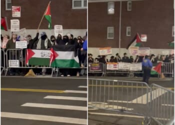 Pro-Hamas Chants Erupt Outside NYC Synagogue at Rally Promoted by Mamdani-Linked Group