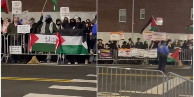 Pro-Hamas Chants Erupt Outside NYC Synagogue at Rally Promoted by Mamdani-Linked Group