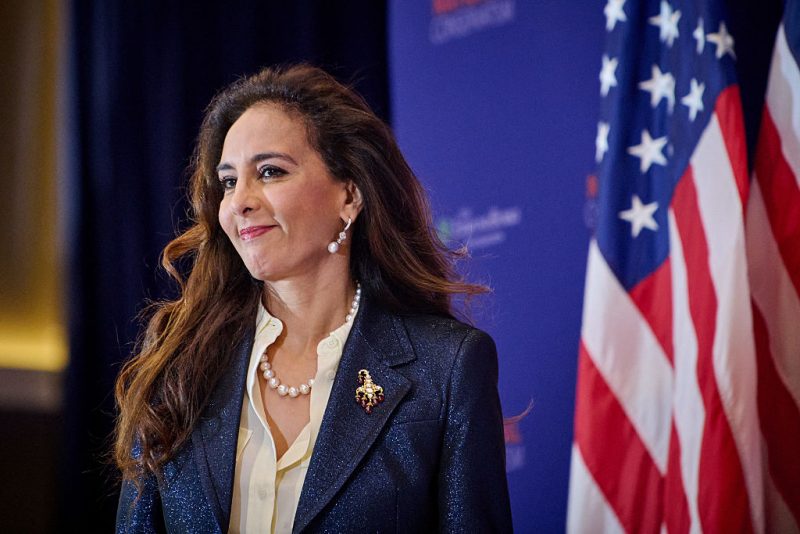 Harmeet Dhillon speaks at the National Conservative Convention in Washington D.C., Sept. 2, 2025. (Photo by Dominic Gwinn / Middle East Images via AFP) (Photo by DOMINIC GWINN/Middle East Images/AFP via Getty Images)