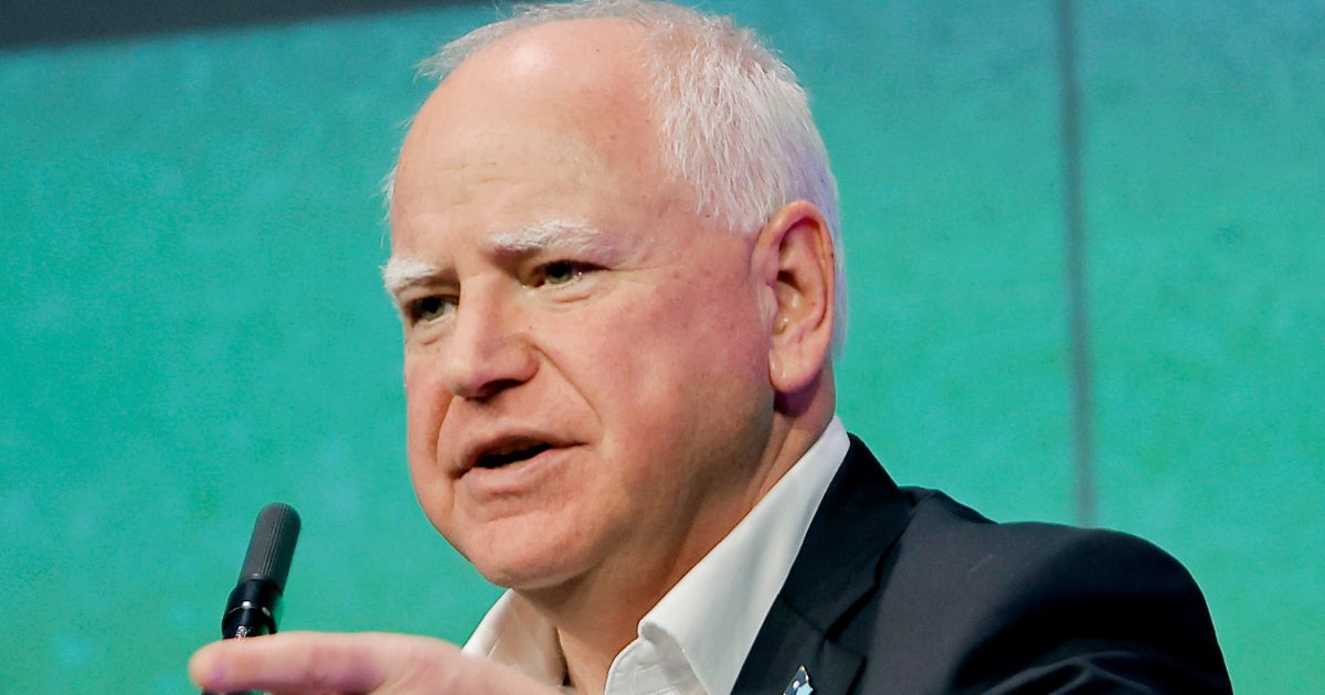 Minnesota Gov. Tim Walz seen in a March photo, made yet another ridiculous claim, this time involving Holocaust victim Anne Frank.